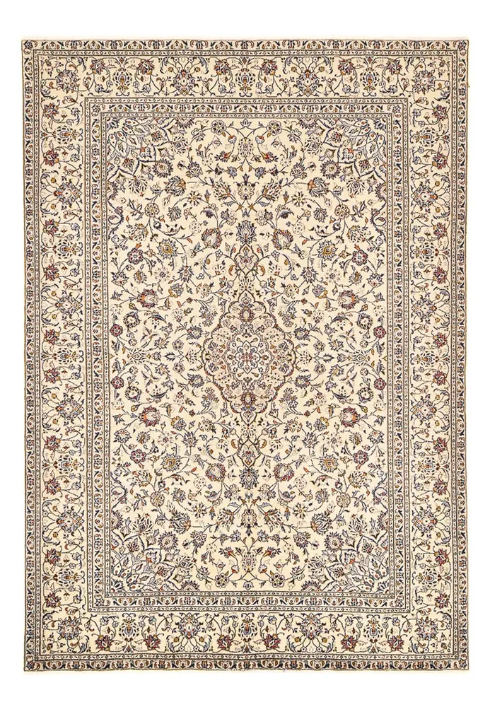 Persisk teppe - Keshan - 295 x 196 cm - lys beige