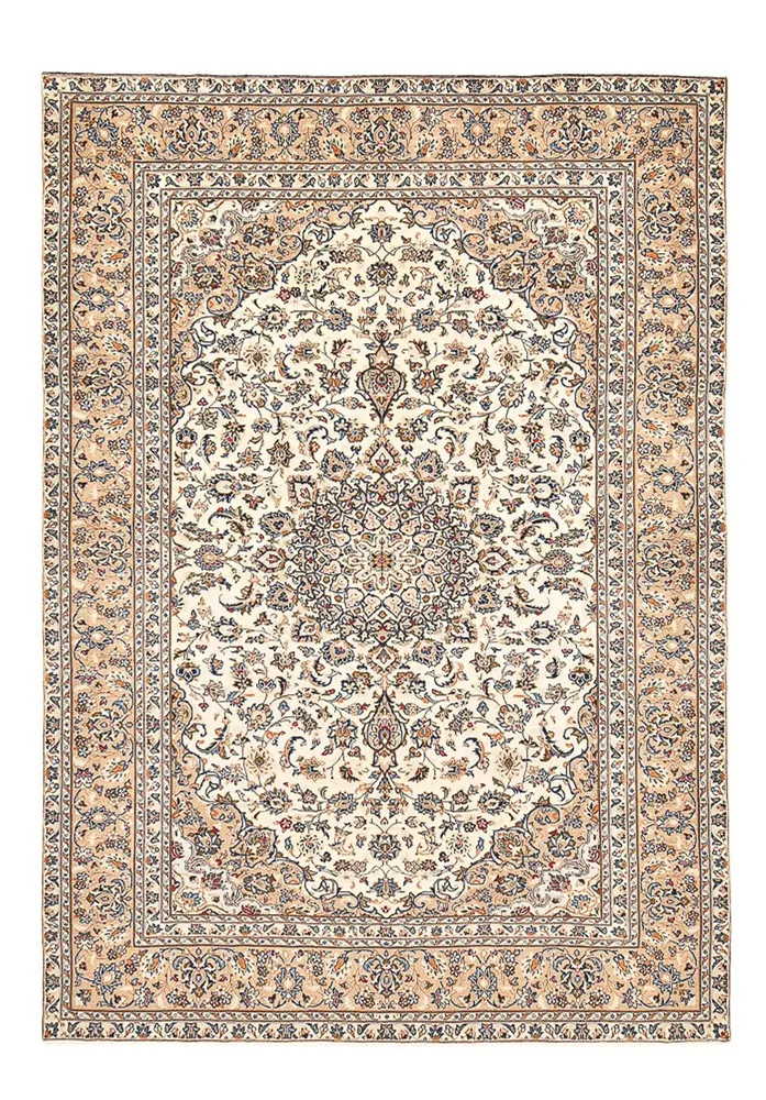 Persisk teppe - Keshan - 333 x 235 cm - lys beige