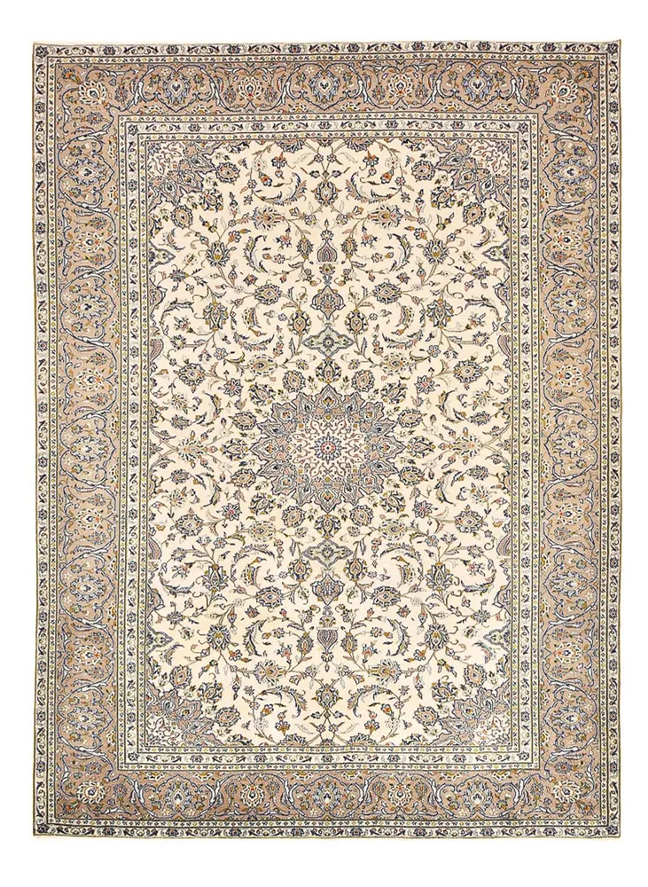 Persisk teppe - Keshan - 345 x 250 cm - lys beige