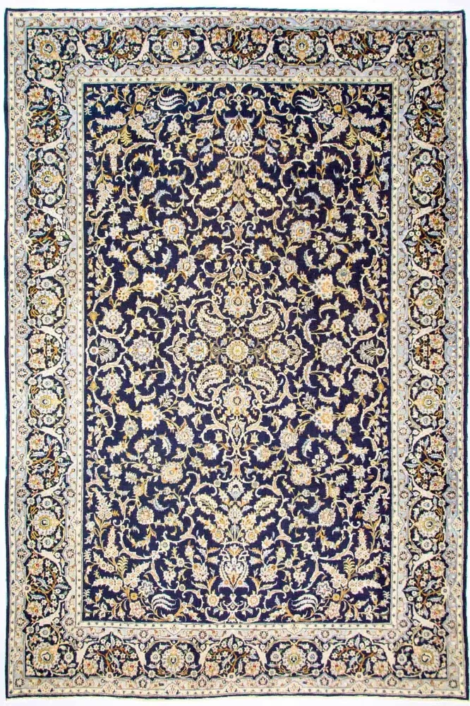 Persisk teppe - Keshan - 380 x 288 cm - blå