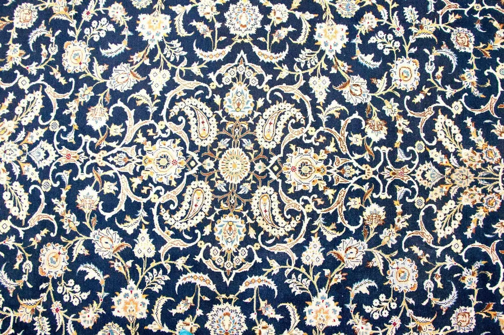 Persisk teppe - Keshan - 380 x 288 cm - blå