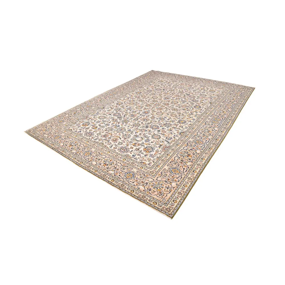 Persisk teppe - Keshan - 382 x 275 cm - lys beige