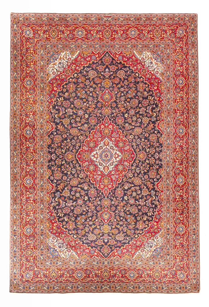 Persisk teppe - Keshan - 405 x 298 cm - lys rød