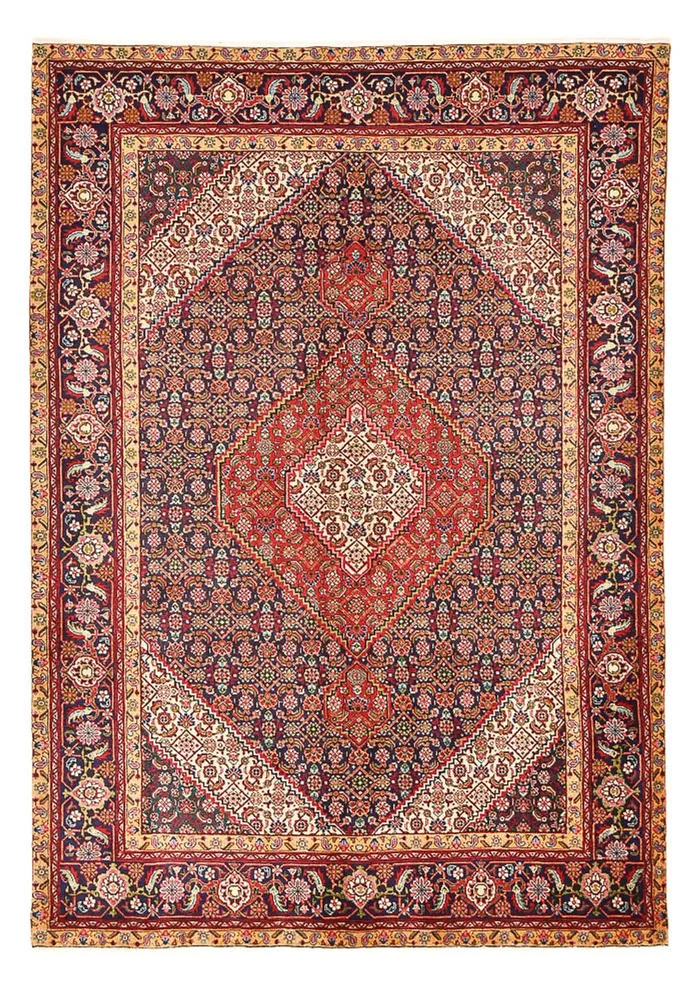 Persisk teppe - Tabriz - 286 x 197 cm - bordeaux rød