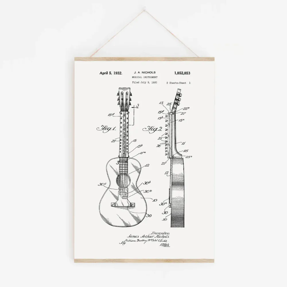 Plakat 30x40cm - Gitar