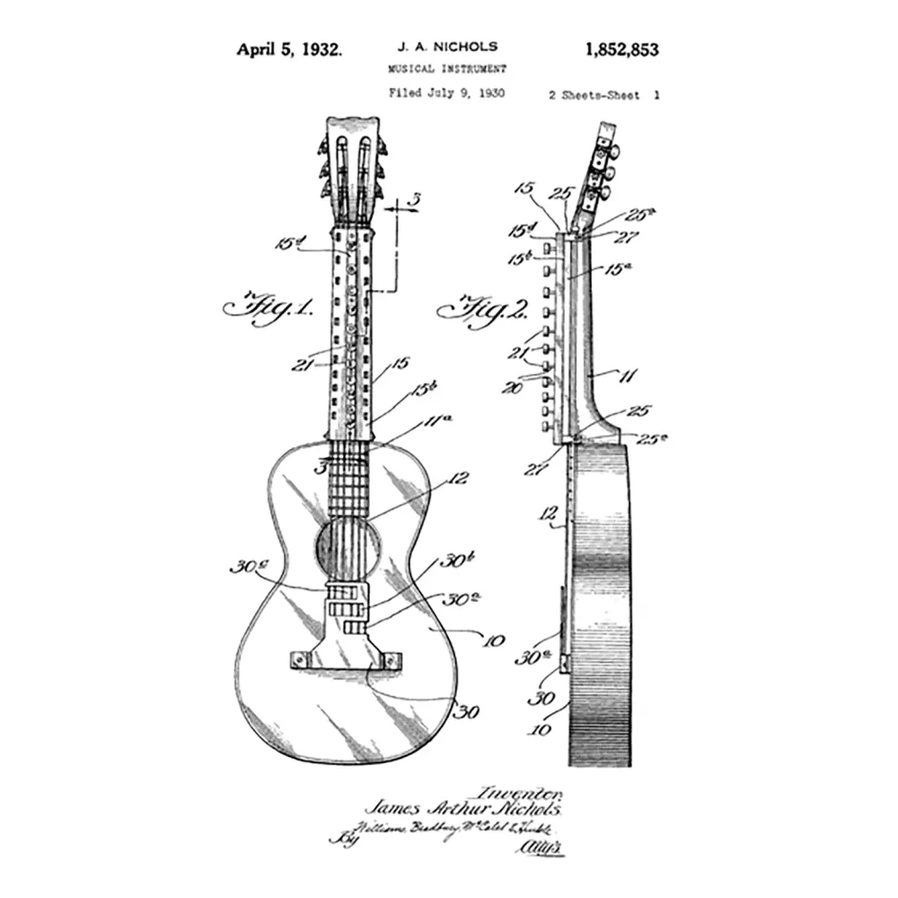 Plakat 30x40cm - Gitar