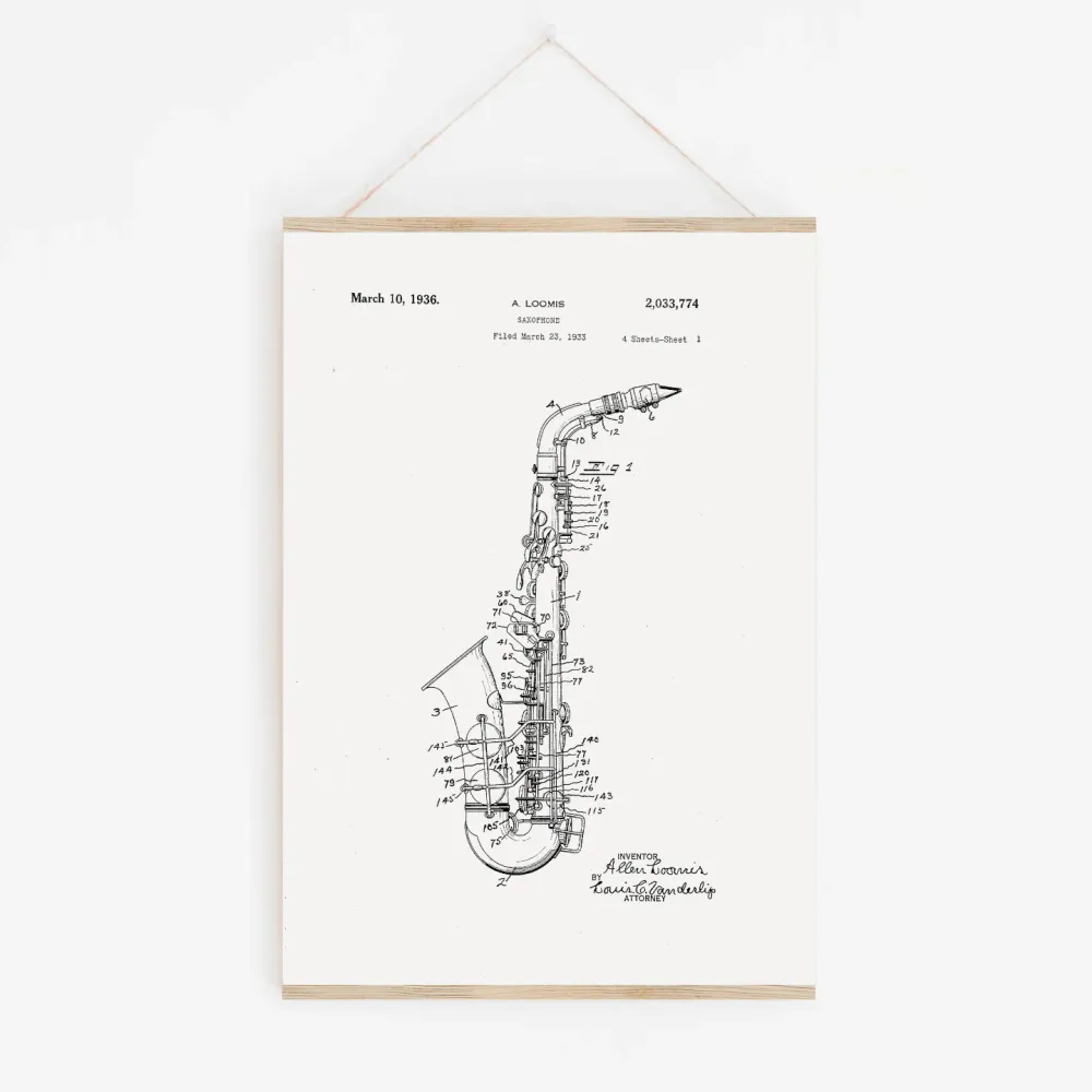 Plakat 30x40cm - Saksofon