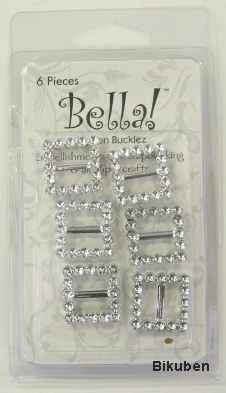 Ruby Rock-it - Ribbon Buckle - Silver Square
