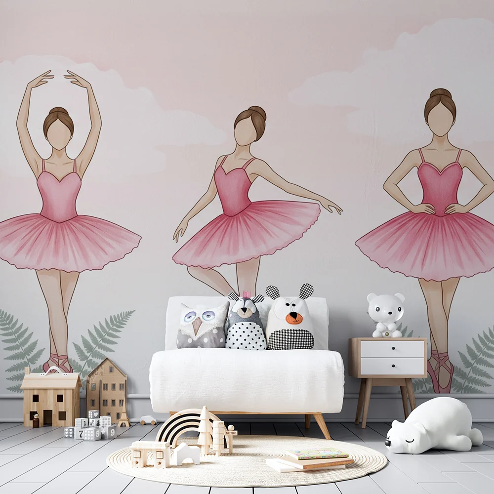 Tapet barnerom | Stjernedansere i rosa