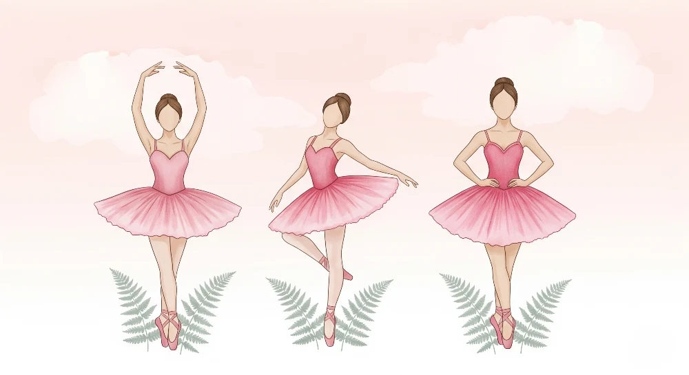 Tapet barnerom | Stjernedansere i rosa