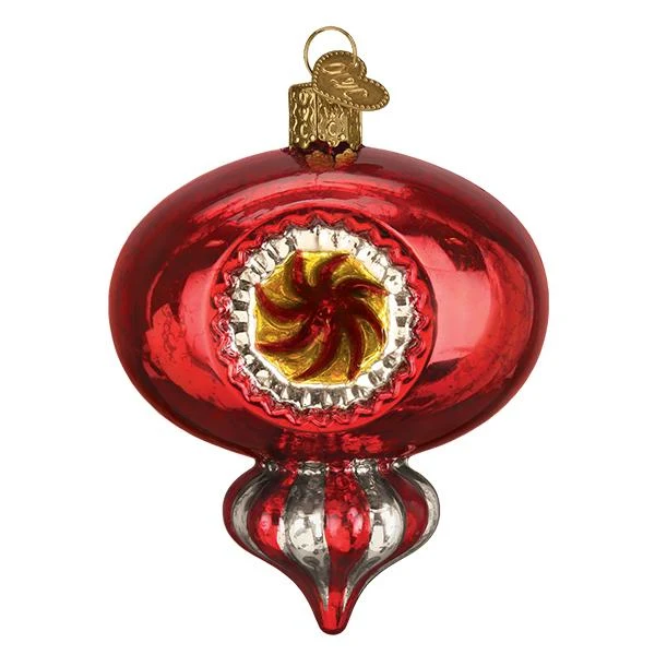 Julekule Rød Reflektor, Glass - 9cm