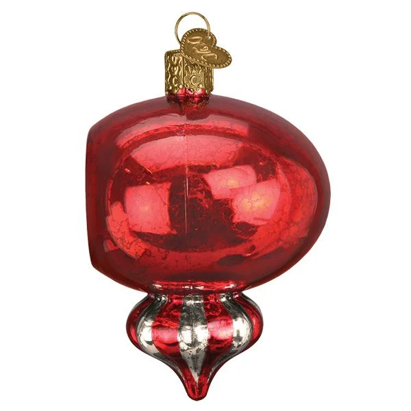 Julekule Rød Reflektor, Glass - 9cm