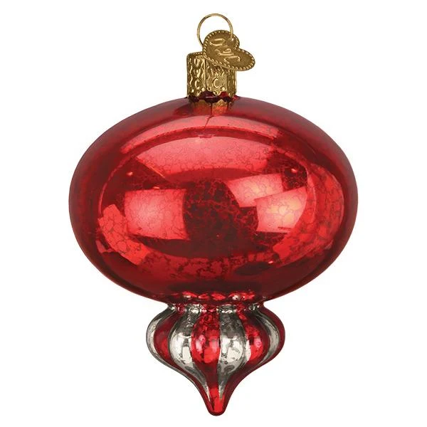 Julekule Rød Reflektor, Glass - 9cm