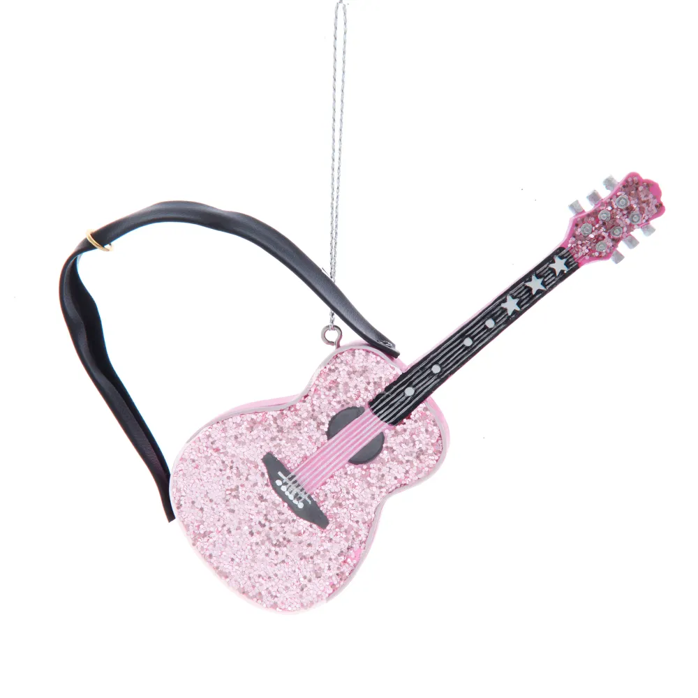Rosa gitar - juletrepynt