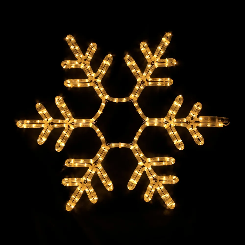 Snøfnugg 50x57 cm - statisk lys - varmhvit