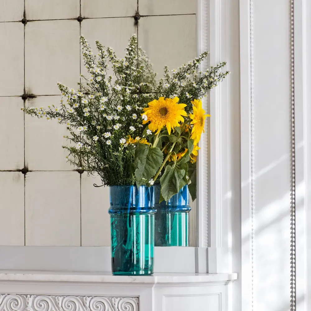 Vase Moroccan L Blue/Green