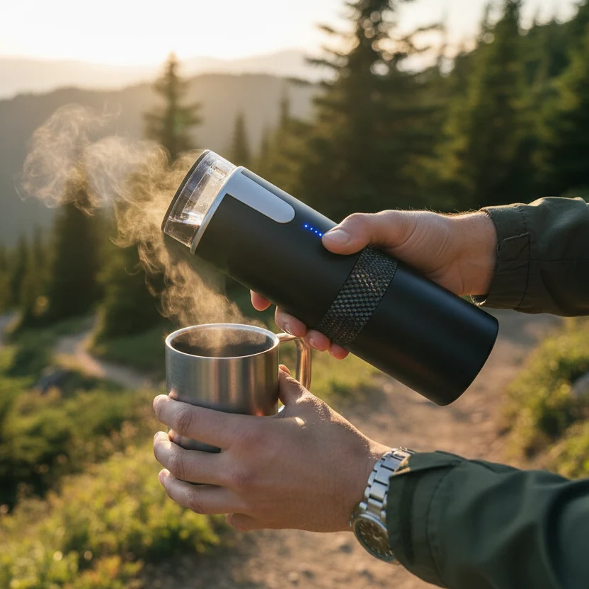 Bærbar kaffemaskin perfekt kaffe hvor som helst