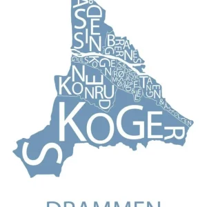 Drammen kart (blå kart)