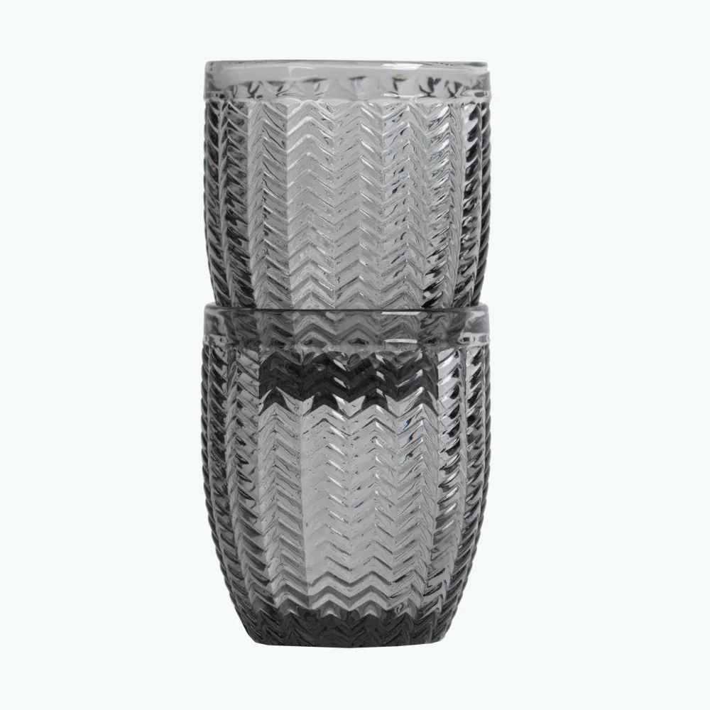 Carla vannglass 2 stk grå