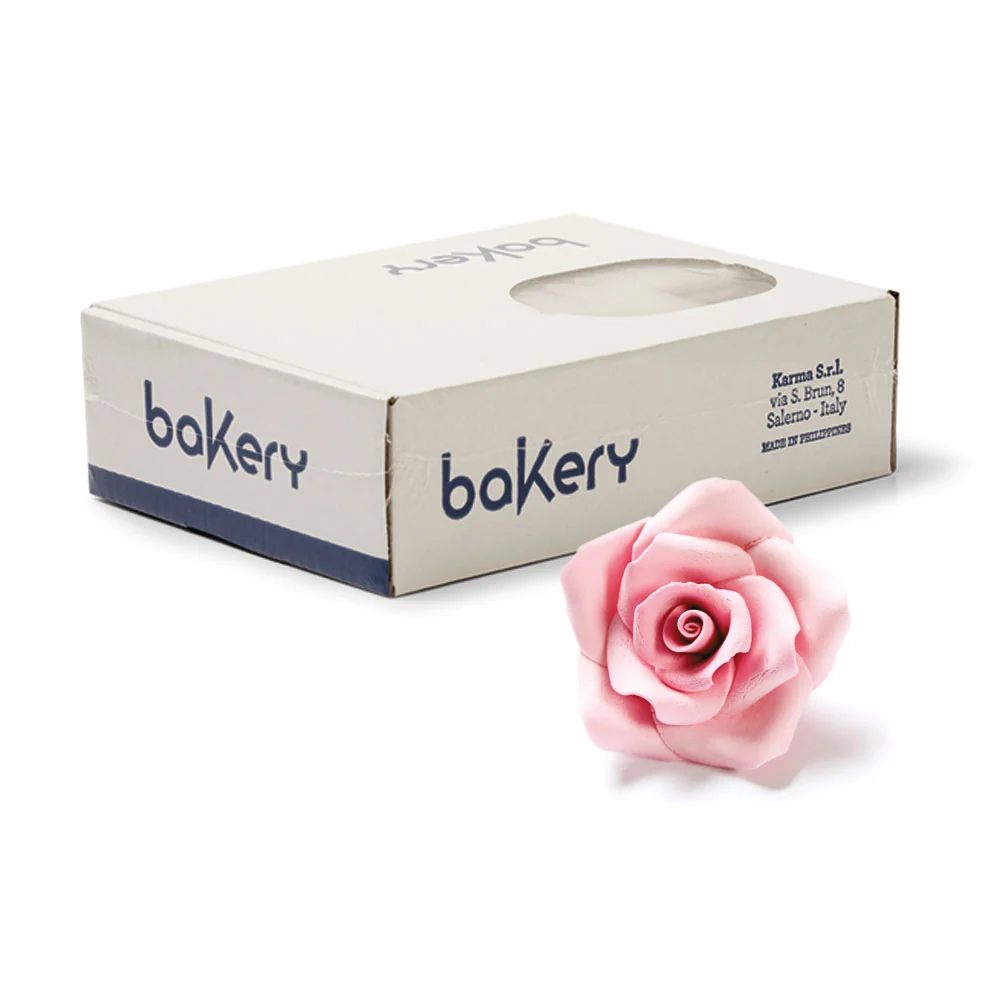Decora Spiselig Kakepynt Store Roser -Rosa- pk/24