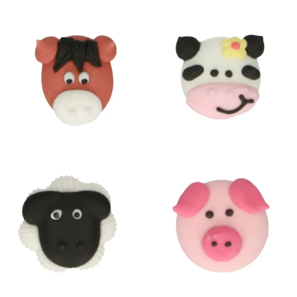 FunCakes spiselig kakepynt -Gårdsdyr- pk/12