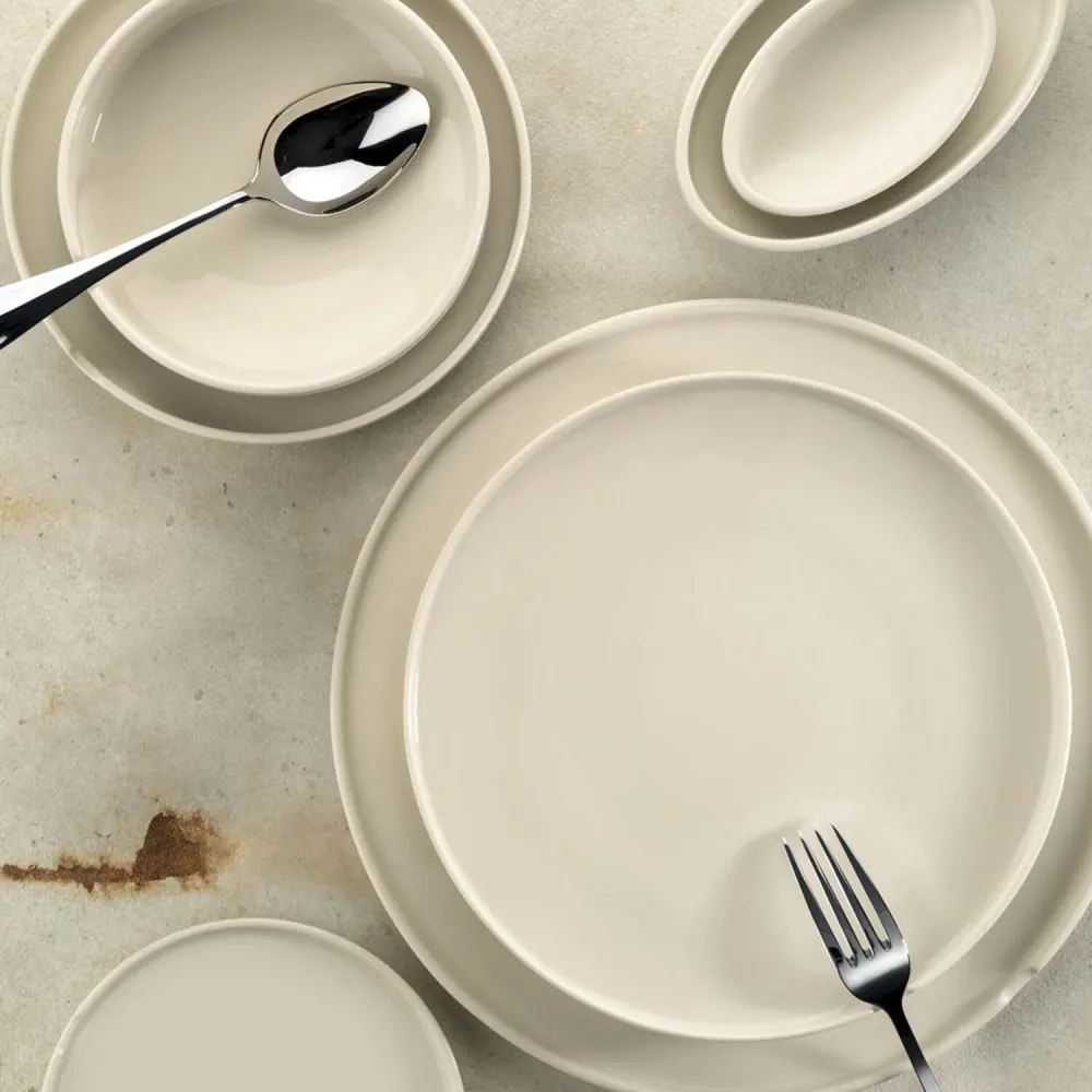 (6 stk.) CHEF TASTE - Tallerken/fat - oval - Lengde: 320 mm - Cream