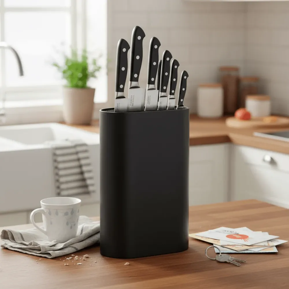 Knivblokk Singles sort 24 cm