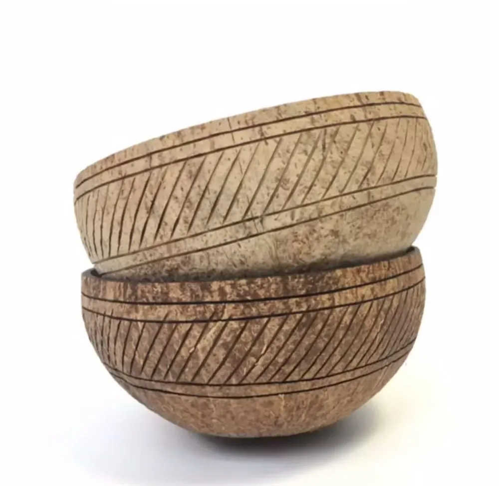 Kokosnøttskål Mønstret - 13cm