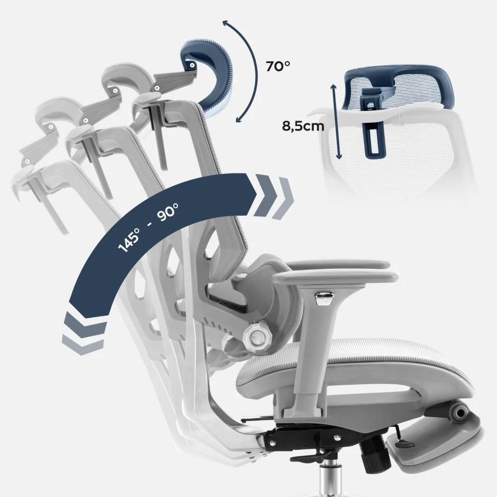 Ergonomisk Kontorstol Mark Adler Expert 8.7 Grå Mesh