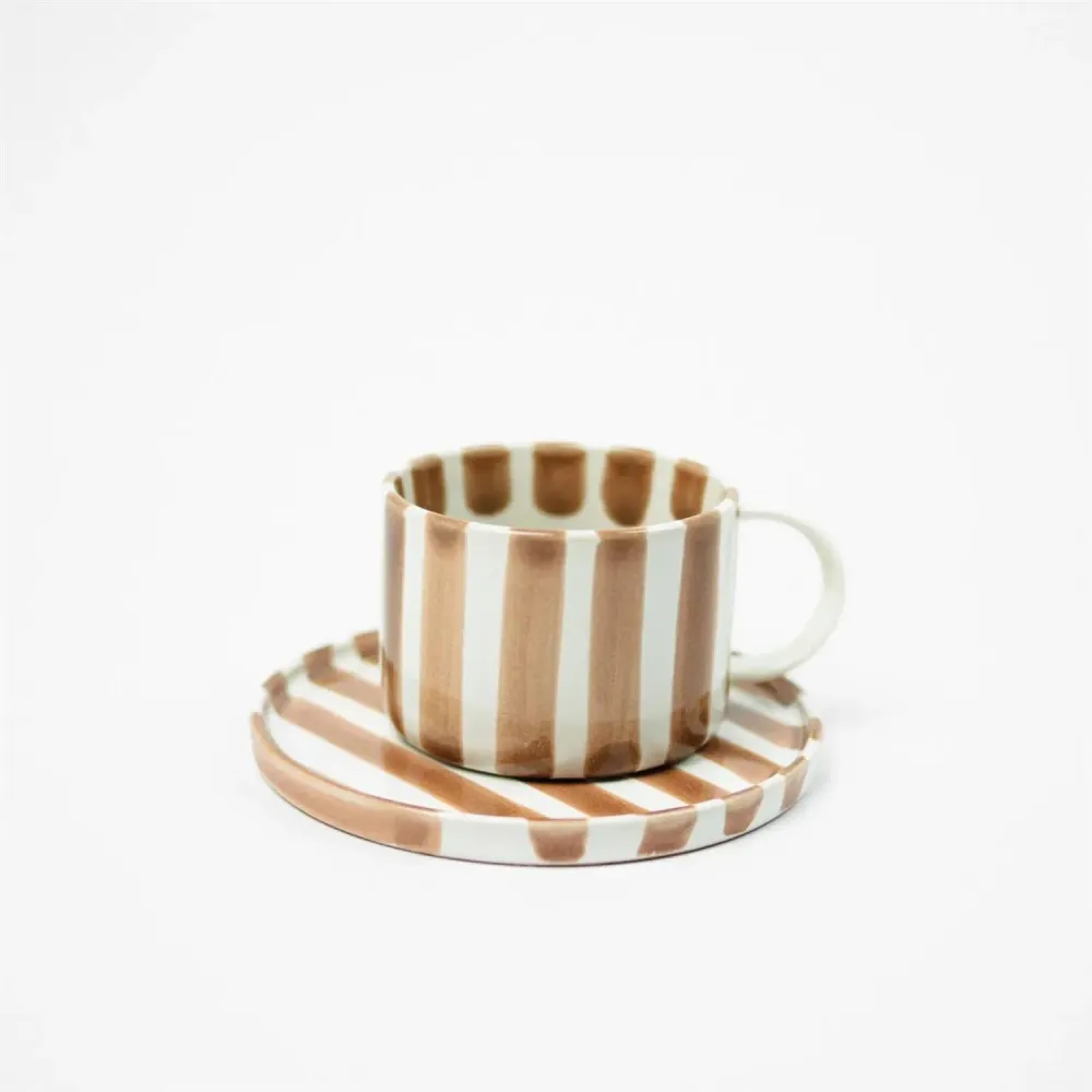 Monica kopp med fat Beige
