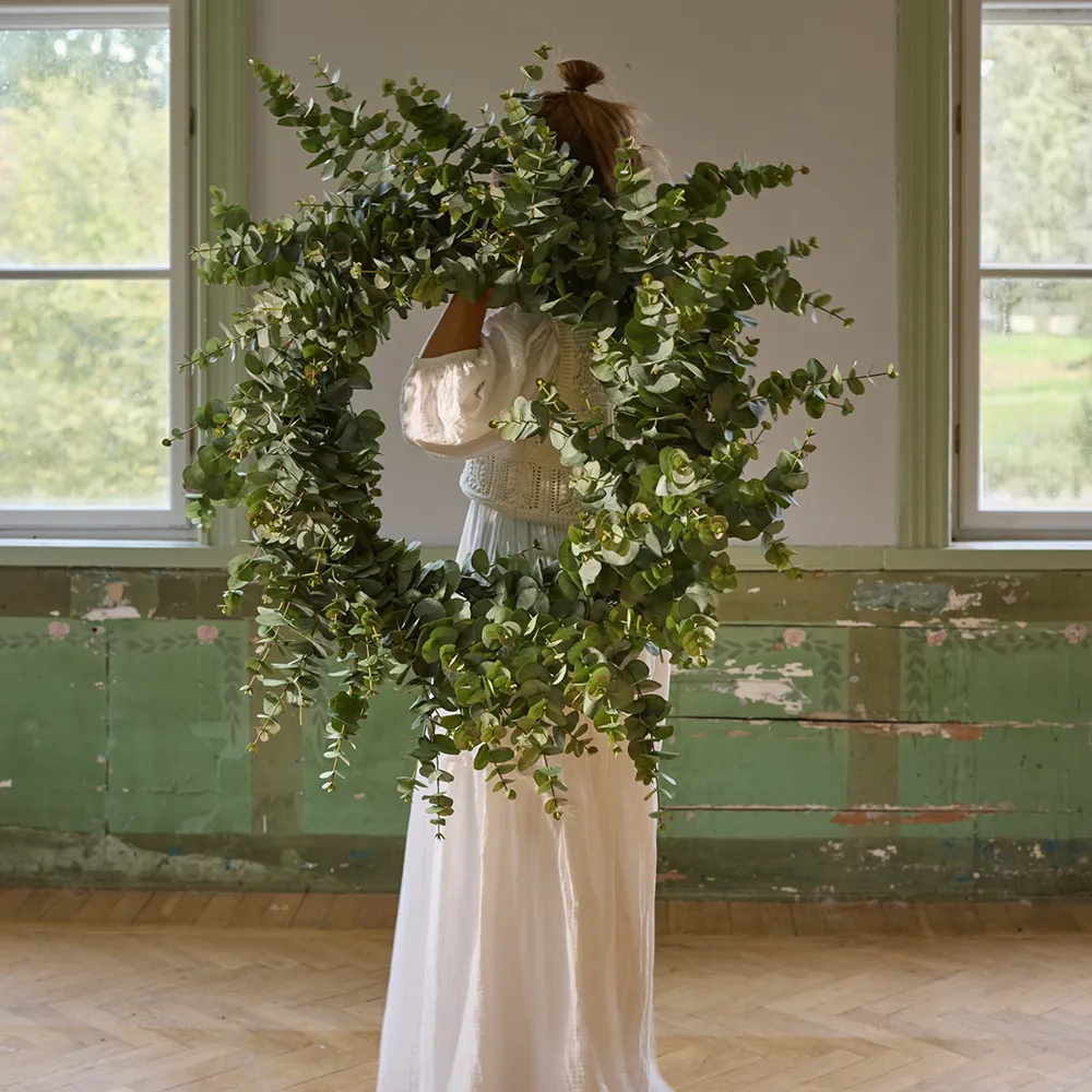Stor Eucalyptus Krans - 100 cm