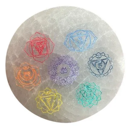 Selenitt chakra ladetallerken 8cm