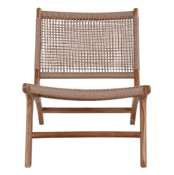 Stol i teaktre og polyrattan