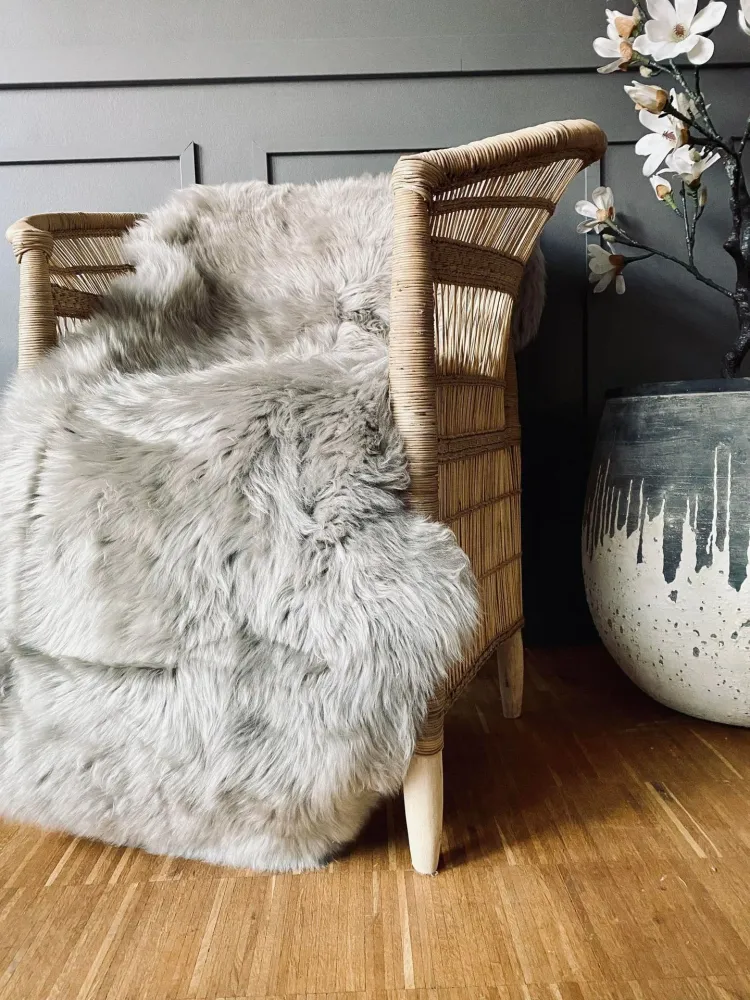 Lammeskinn 140 cm - Lys beige