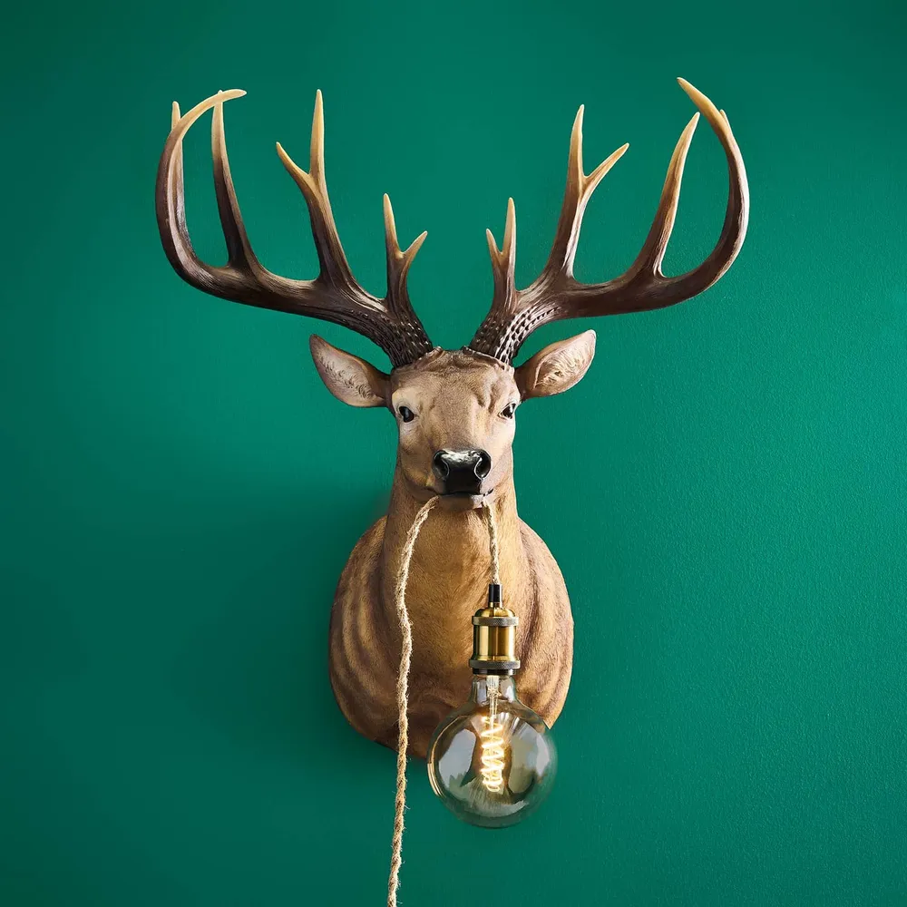 Vegglampe hjort - "Harry"