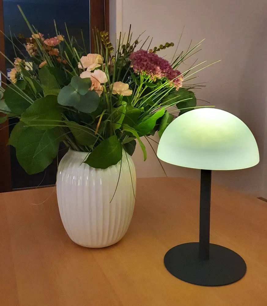 Mona LED-bordlampe 28 cm hvit