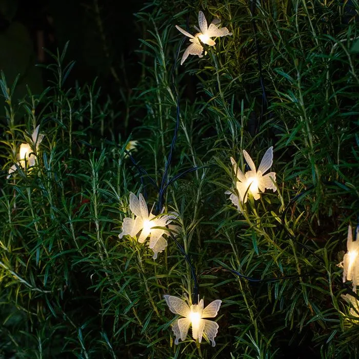 Sommerfugl LED lyskjede 10 pærer 1.8M
