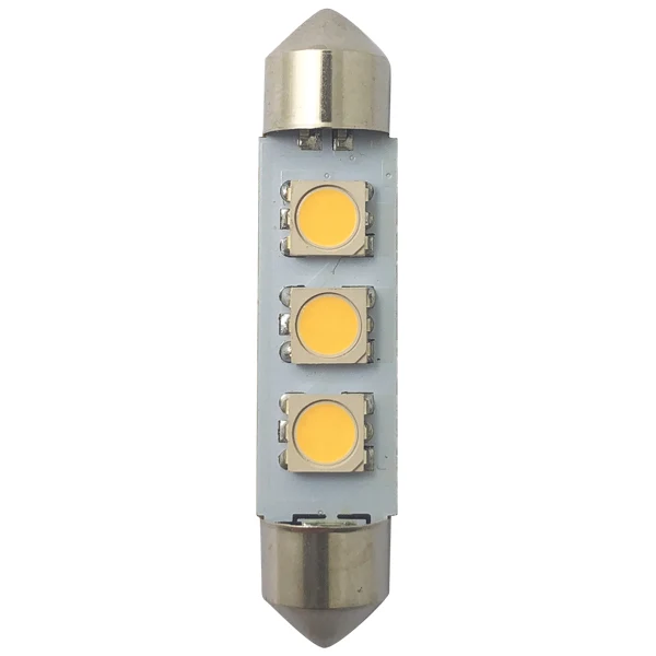 1852, LED pinole pære 42mm 10-36Vdc, 2 stk, 0,6 W, 2700K, 40 Lumen