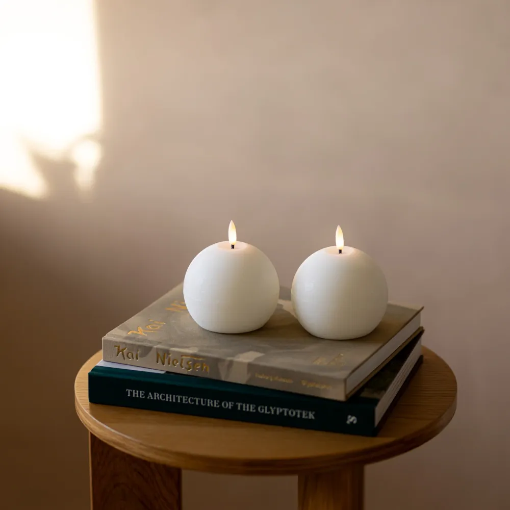 Luna LED kule Ø9 cm. 2 stk.