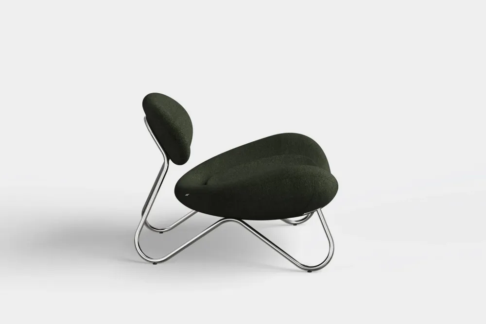Meadow lounge chair - Pine/Chrome