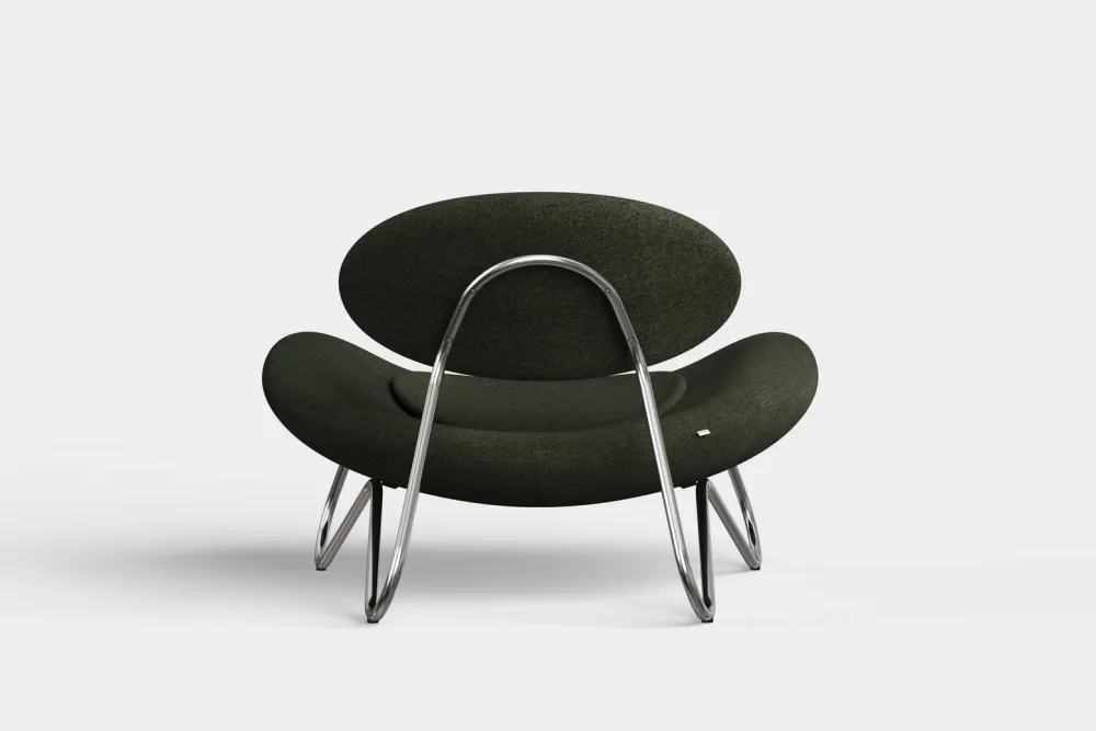 Meadow lounge chair - Pine/Chrome