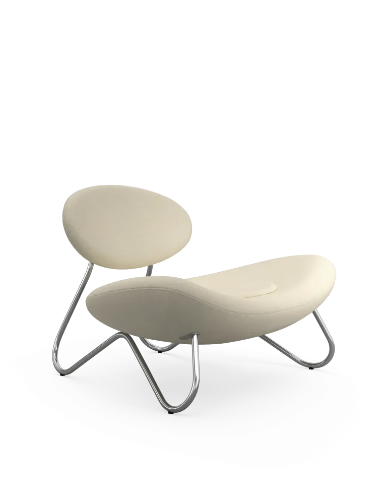 Meadow lounge chair - White/Chrome