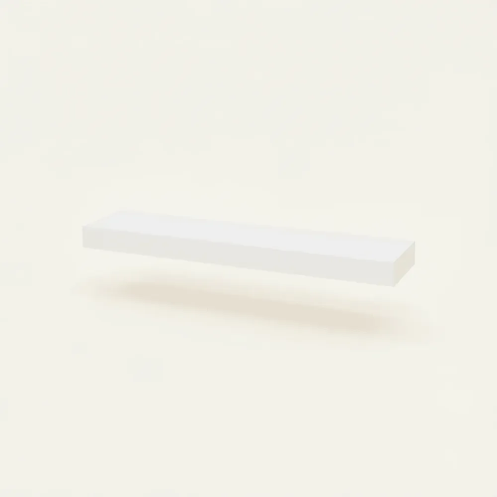 Hylle med LED-lys hvit