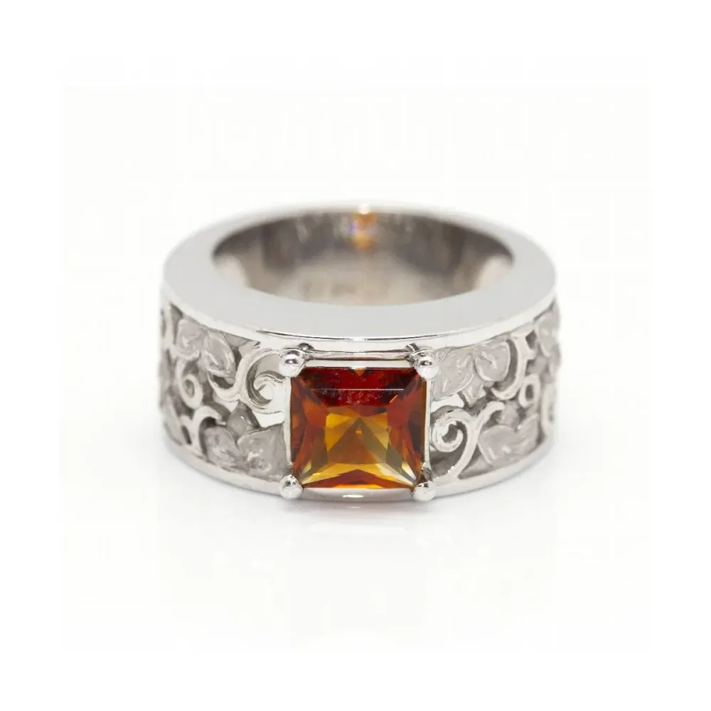 Carrera y Carrera - Ring i 18 kt hvitt gull og Madeira-citrin