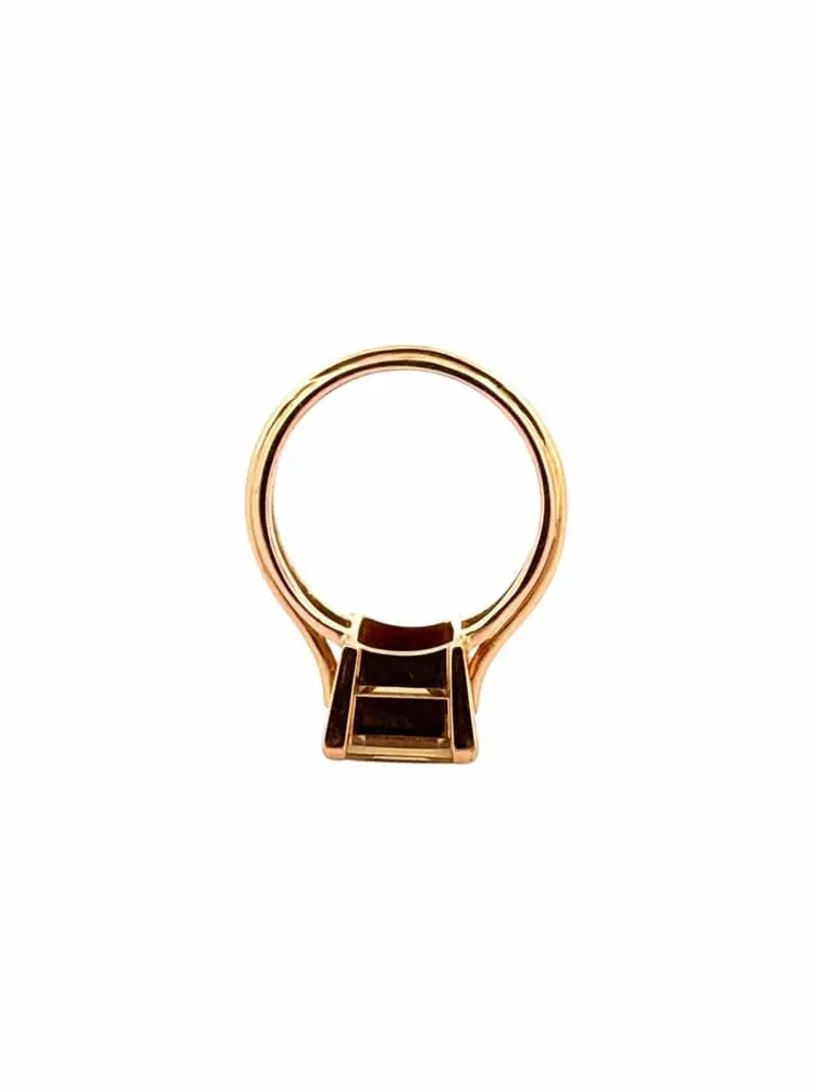 Retro ring i gult gull og citrin