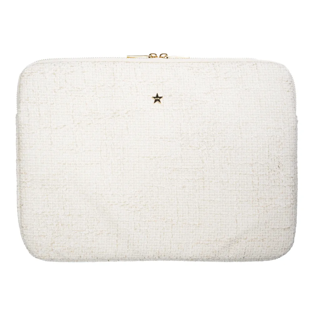 TWEED MAC COVER OFF WHITE W/SAND