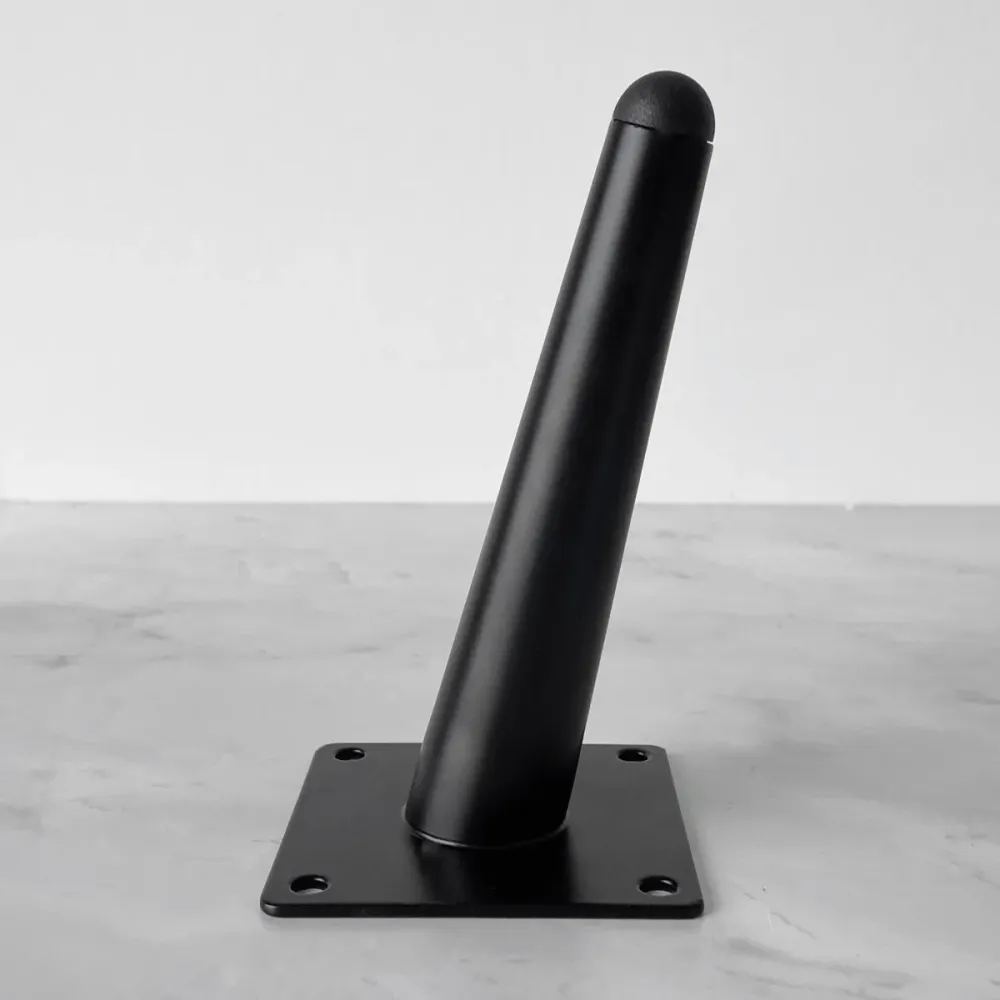 Møbelben skrå, sort metall