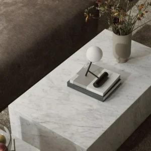 Plinth Low table - Carrara Marmor