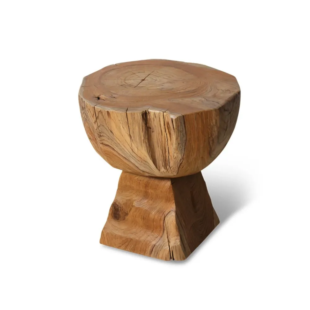 Arched wooden stool