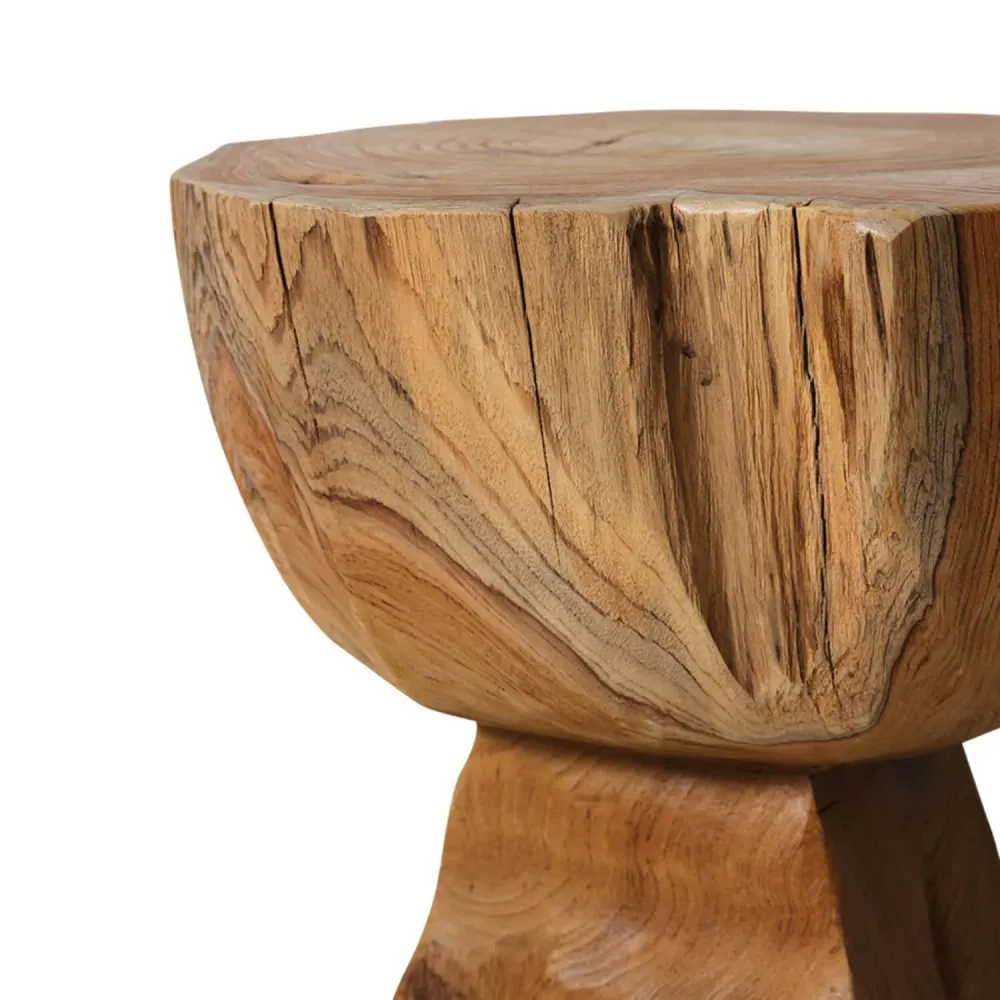 Arched wooden stool